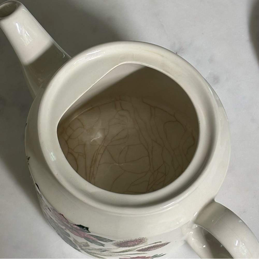 Vintage Sadler, England floral ceramic teapot with lid in Hedgerow pattern - Picture 7 of 8